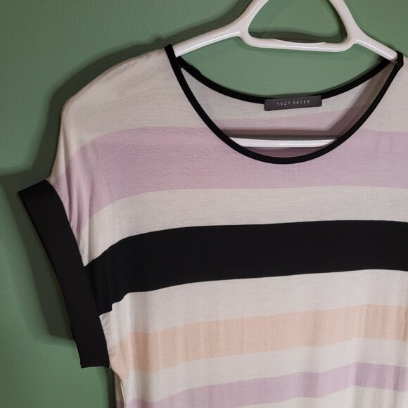 Stripe drop shoulder short sleeve t-shirt - Picture 2 of 6